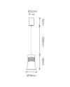 PAGODA * COLGANTE LED  12.5W 4000K BLANCO